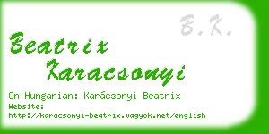 beatrix karacsonyi business card